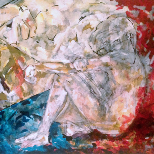 The Inside Out, 2013, Acrylic and charcoal on canvas, 48”x36”